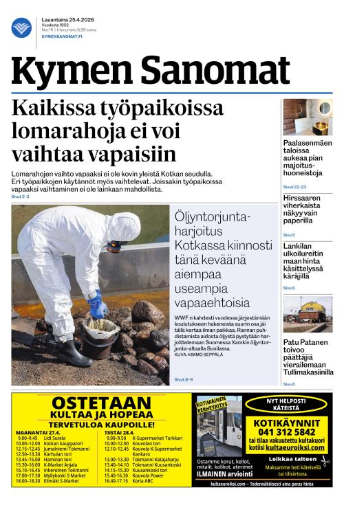 Kymen Sanomat 25.4.2026