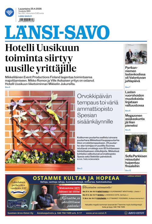 Länsi-Savo 25.4.2026