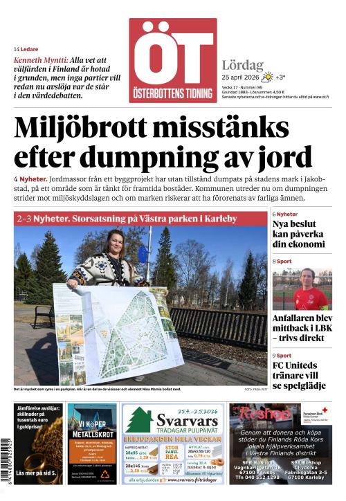 Österbottens Tidning 25.4.2026