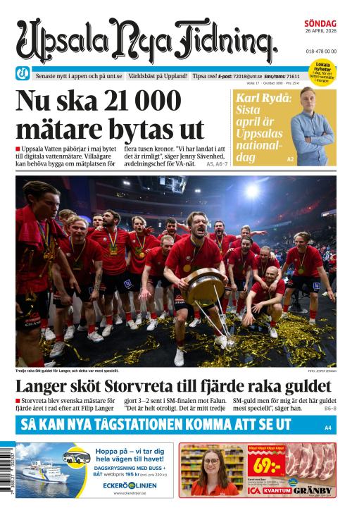 Upsala Nya Tidning 26.4.2026