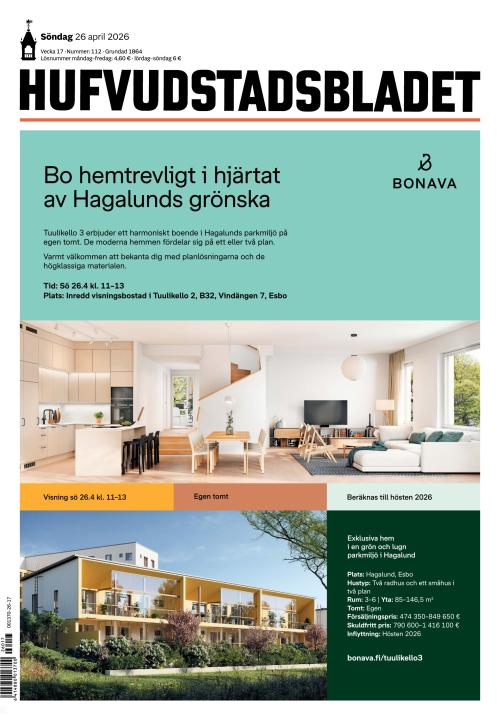 Hufvudstadsbladet 26.4.2026