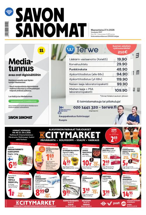 Savon Sanomat 27.4.2026