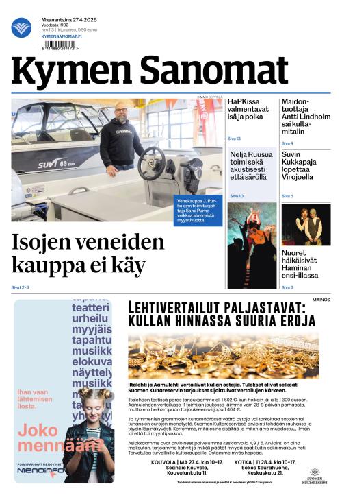 Kymen Sanomat 27.4.2026