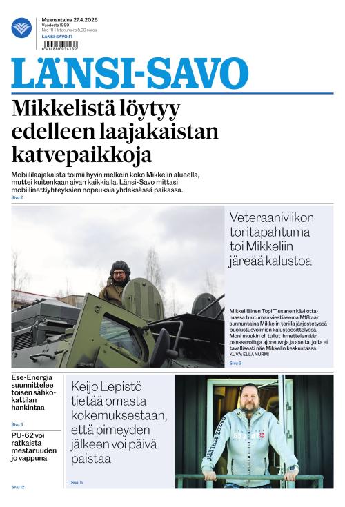 Länsi-Savo 27.4.2026
