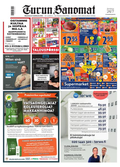 Turun Sanomat 27.4.2026