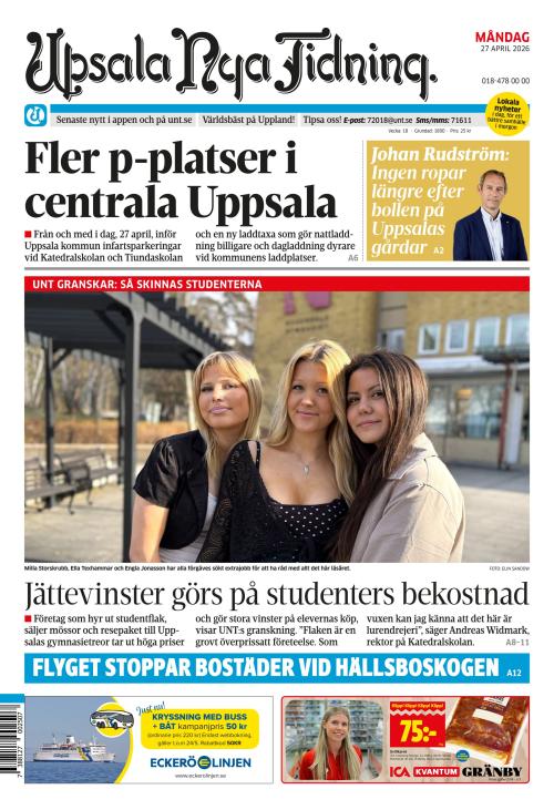 Upsala Nya Tidning 27.4.2026