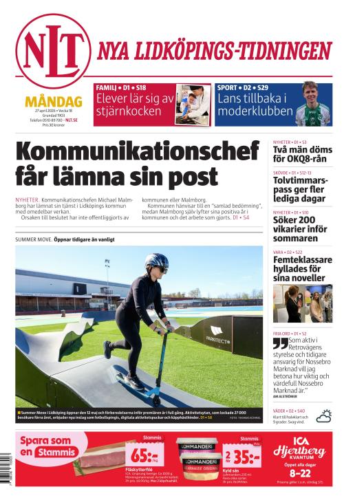 Nya Lidköpings-Tidningen 27.4.2026