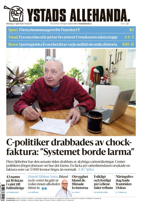 Ystads Allehanda 27.4.2026