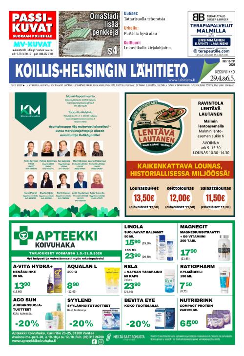 Koillis-Helsingin lähitieto 29.4.2026