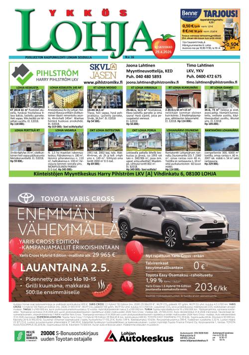 Kaupunkilehti Ykkös-Lohja 18/2026