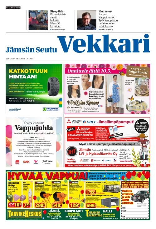 Jämsän Seutu ja Vekkari 28.4.2026