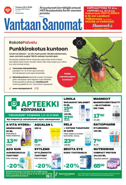 Vantaan Sanomat (Itä) 28.4.2026
