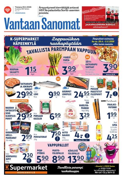 Vantaan Sanomat (Länsi) 28.4.2026