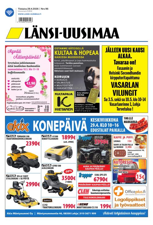 Länsi-Uusimaa 28.4.2026