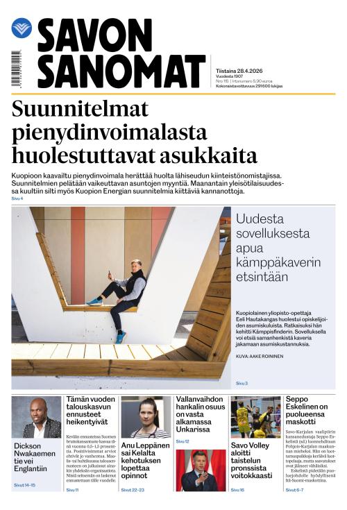 Savon Sanomat 28.4.2026
