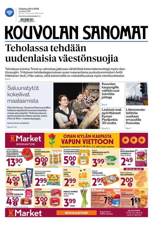 Kouvolan Sanomat 28.4.2026