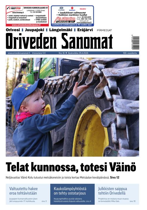 Oriveden Sanomat 29.4.2026