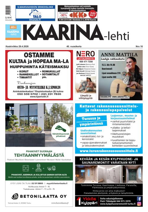 Kaarina-lehti 29.4.2026
