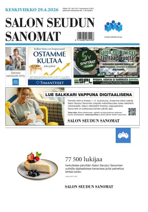 Salon Seudun Sanomat 29.4.2026