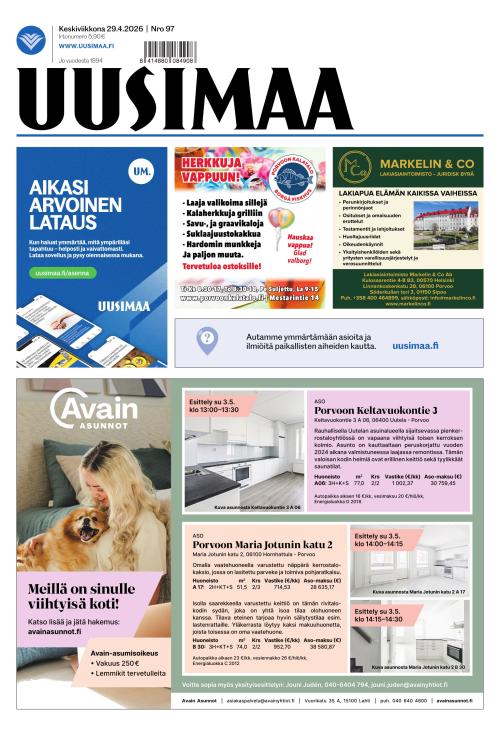 Uusimaa 29.4.2026