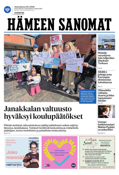 Hämeen Sanomat 29.4.2026