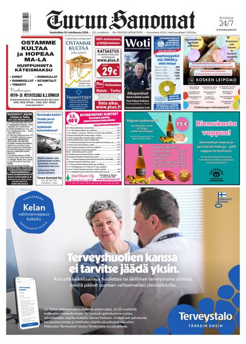 Turun Sanomat 29.4.2026