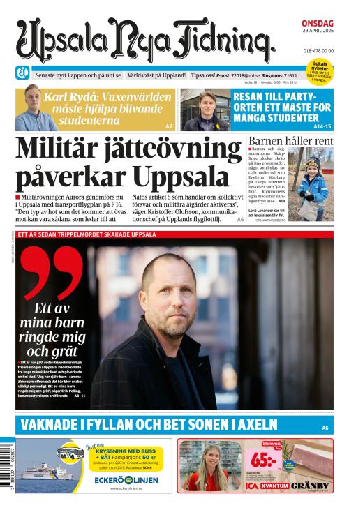Upsala Nya Tidning 29.4.2026