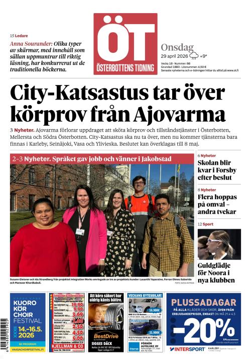 Österbottens Tidning 29.4.2026