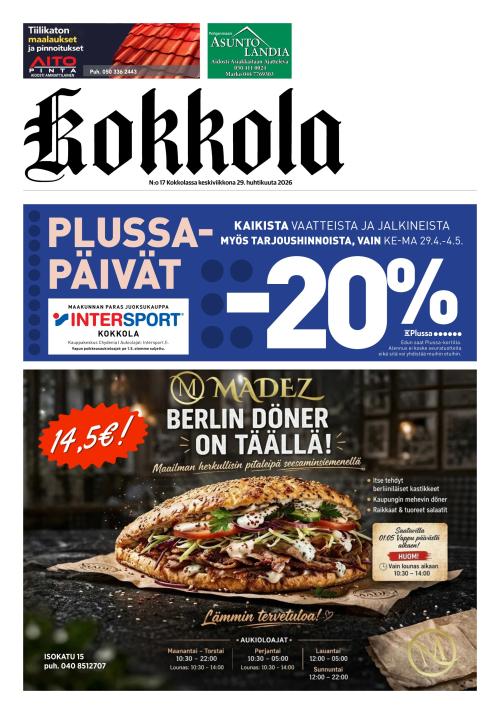 Kokkola-lehti 29.4.2026