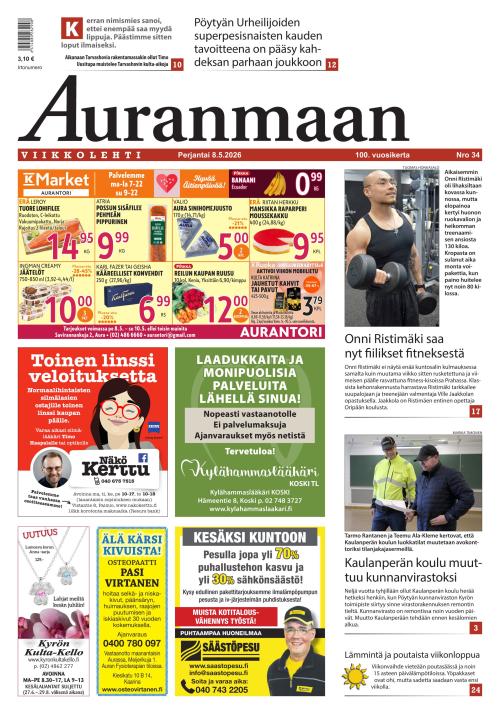 Auranmaan Viikkolehti 8.5.2026