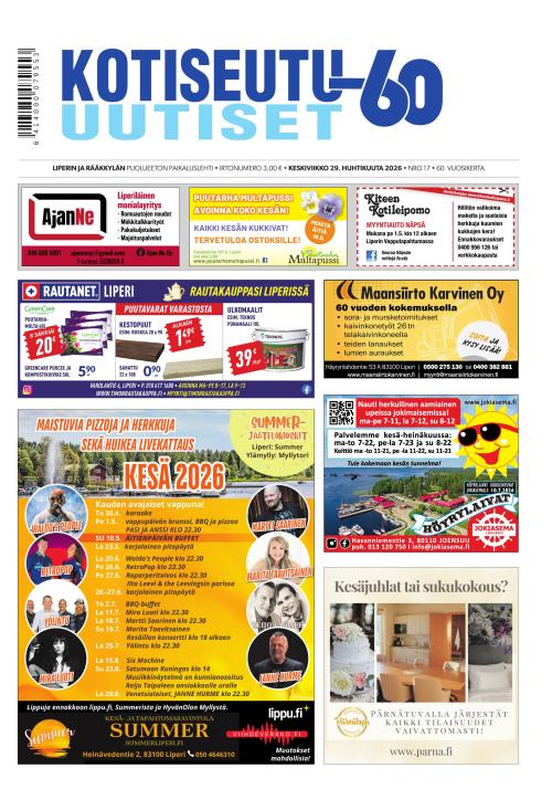 Kotiseutu-uutiset 29.4.2026