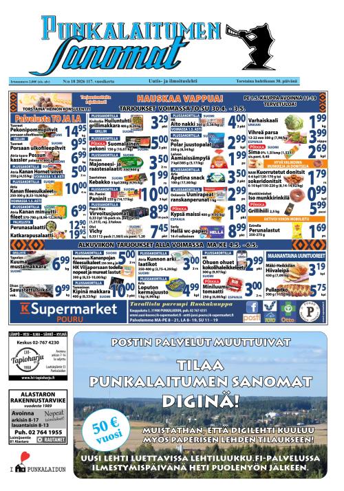 Punkalaitumen Sanomat 30.4.2026