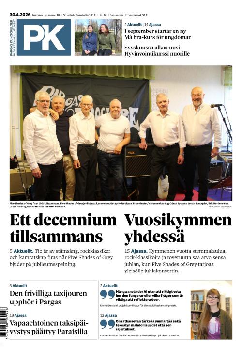 Paraisten kuulutukset 30.4.2026