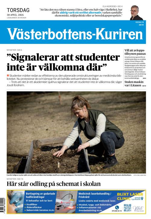 Västerbottens-Kuriren (SE) 30.4.2026