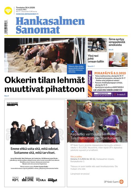 Hankasalmen Sanomat 30.4.2026