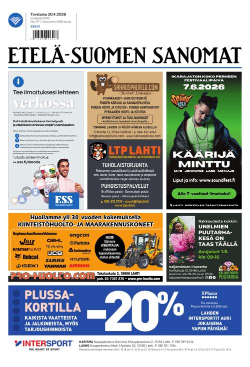 Etelä-Suomen Sanomat 30.4.2026