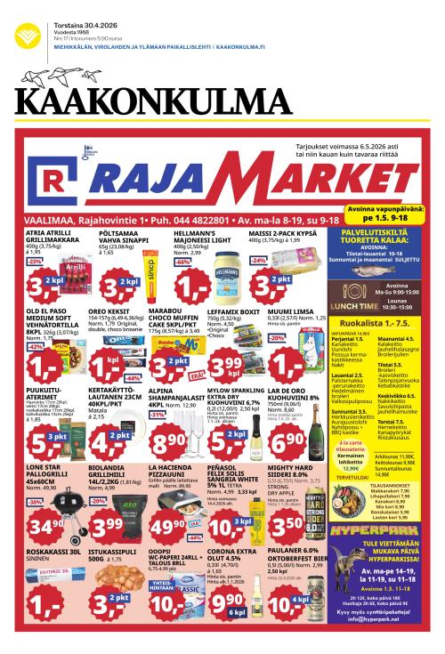 Kaakonkulma 30.4.2026