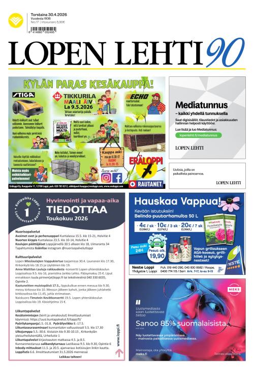 Lopen Lehti 30.4.2026