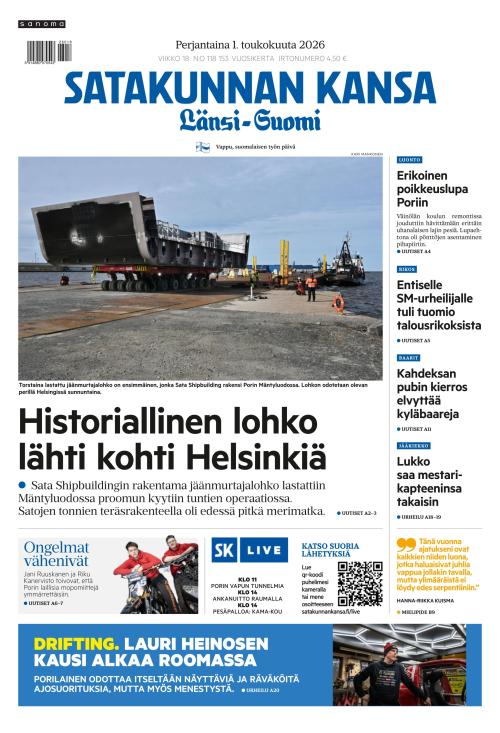 Satakunnan Kansa Länsi-Suomi 1.5.2026