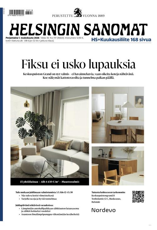 Helsingin Sanomat 1.5.2026