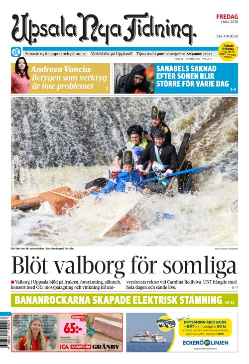 Upsala Nya Tidning 1.5.2026