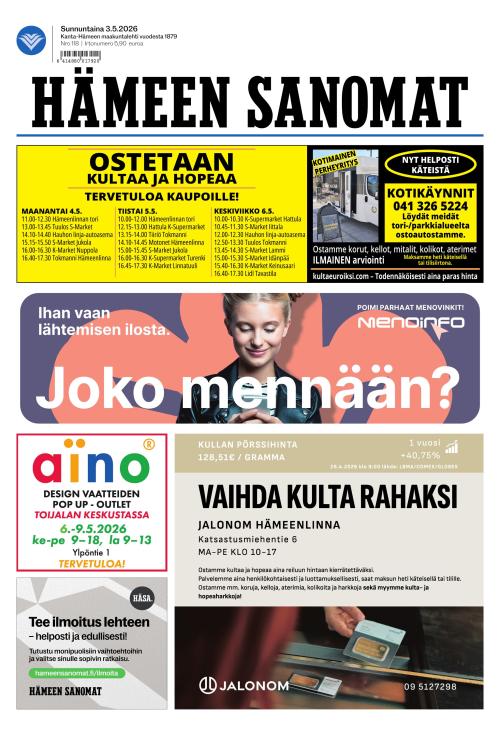 Hämeen Sanomat 3.5.2026