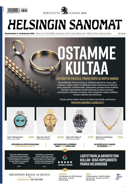 Helsingin Sanomat 4.5.2026