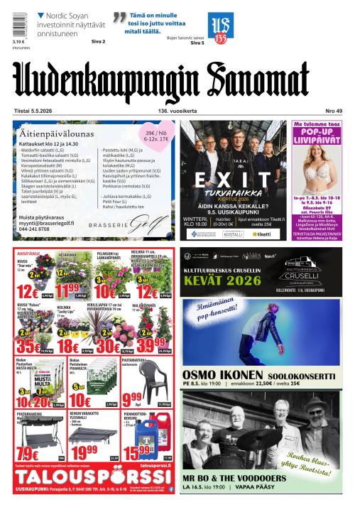 Uudenkaupungin Sanomat 5.5.2026