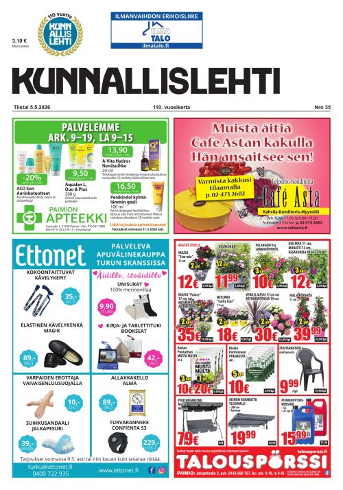 Kunnallislehti Paimio-Sauvo-Kaarina 5.5.2026