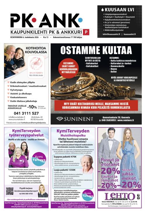 Kaupunkilehti Pohjois-Kymenlaakso 6.5.2026