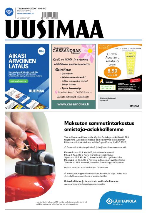 Uusimaa 5.5.2026