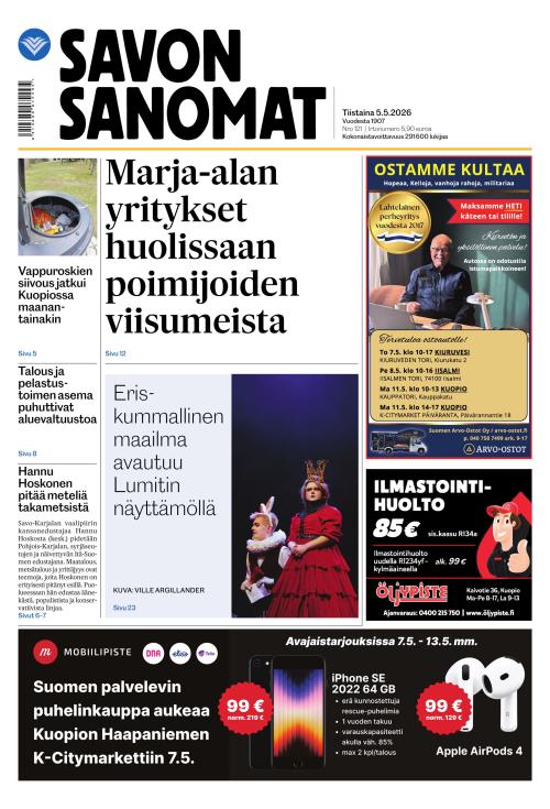 Savon Sanomat 5.5.2026