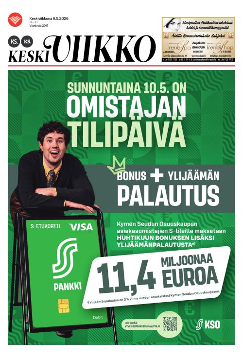 KS Keskiviikko (Kouvolan Sanomat ja Kymen Sanomat -liitteet) 6.5.2026