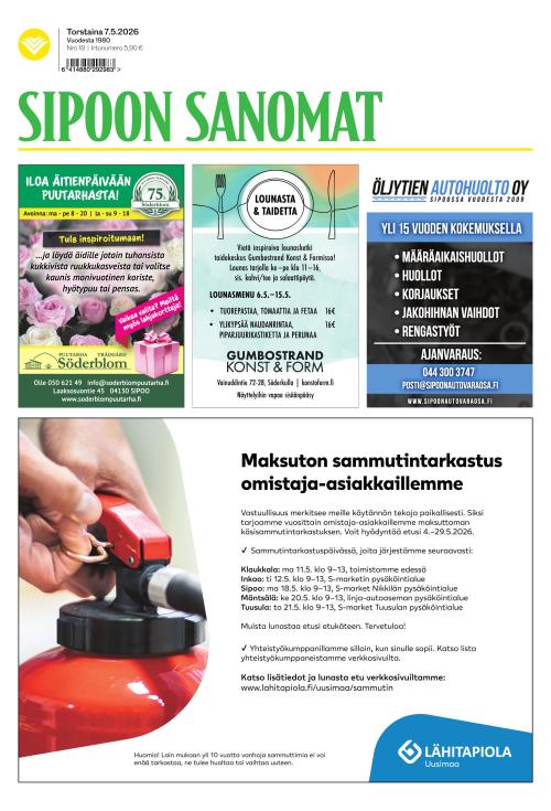 Sipoon Sanomat 7.5.2026